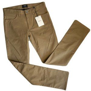 Theory Men's Haydin New Writer Straight Slim Fit Pants H0274228 Tan Size 28